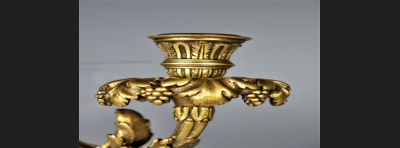 Kinkiety, brąz złocony / patynowany ok. poł. XIX wieku