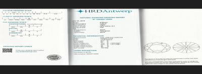 Brylant 1,05 ct / G/VS2 Komplet certyfikatów HRD !