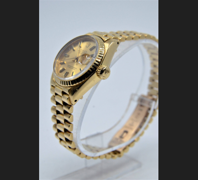 Rolex Datejust, zegarek damski, koperta wraz z bransoletą złoto 750