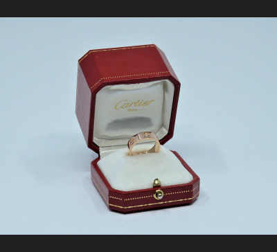 Cartier Love, obrączka różowe złoto 750 / brylant