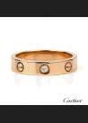 Cartier Love, obrączka różowe złoto 750 / brylant