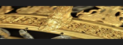 Empire, kinkiet brąz złocony Amory ok. poł. XIX wieku
