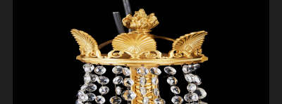 Empire, kinkiet brąz złocony Amory ok. poł. XIX wieku