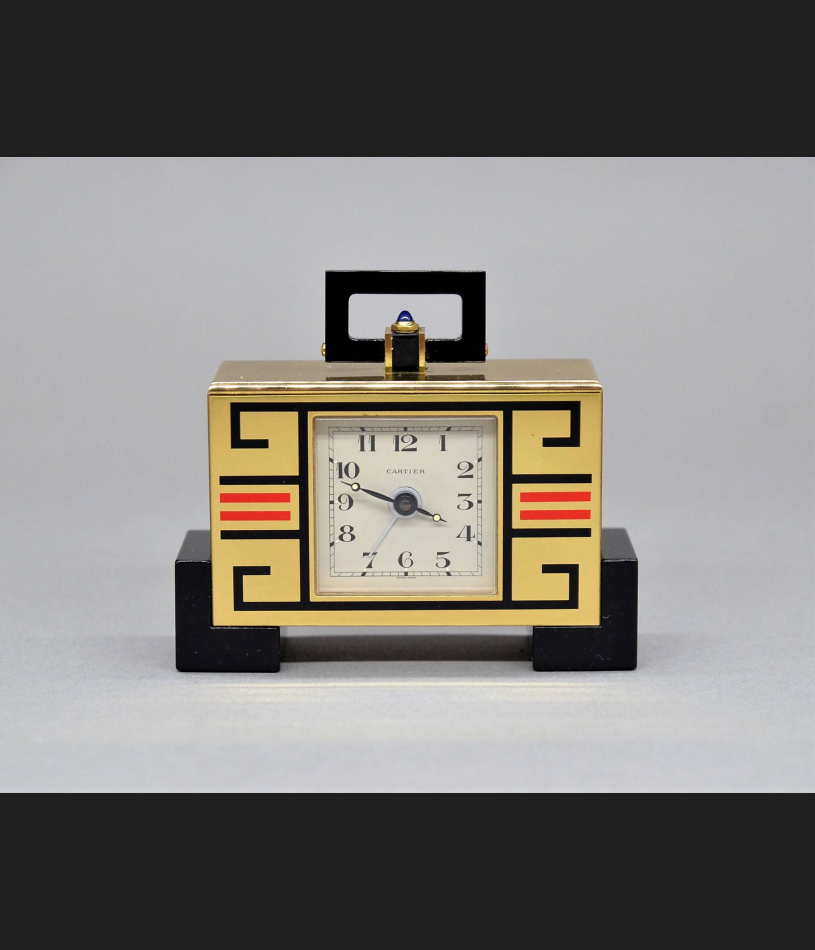 Cartier, Art Deco, gabinetowy zegarek / budzik
