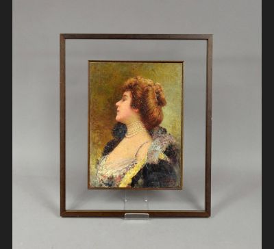 Portret arystokratki, olej  płótno ok. 1900 roku