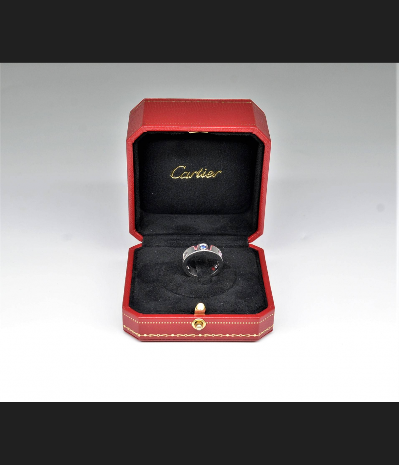 Cartier Love, złoto 750, obrączka wysadzana naturalnymi kamieniami