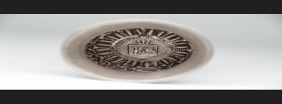 Muzealne srebro, kubek z monetą Królestwo Polskie 1831 rok