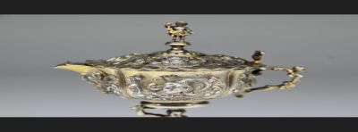Pokal w stylu renesansowym, srebro Niemcy XVIII wiek