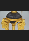 Lampka brąz patynowany, złocony pocz. XIX wieku
