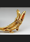 DIOR, brosza "Krokodyl", złoto 750, diamenty, szmaragd, koral