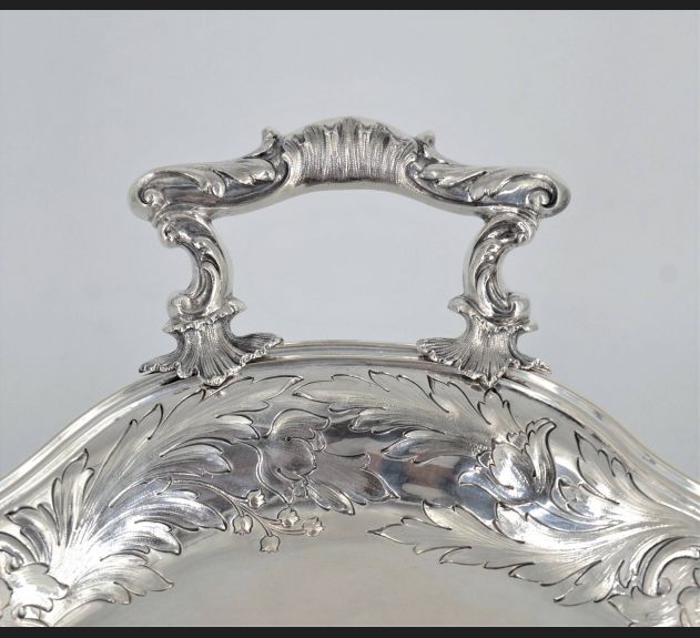Piękna taca, srebro 800 " Wilkens & Sohne" XIX wiek
