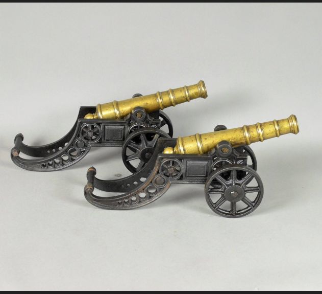 Para armat wiwatówek, metal / brąz XIX wiek