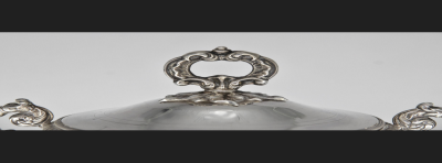 Cukiernica / srebro 950, szkło, I połowa XIX wieku, Paryż.