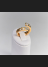 Design, pierścionek złoto 750, brylanty szlify dawne