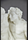 De Luxe ! Clodion, " Satyr z Nimfą i Puttem" , marmur XVIII w.