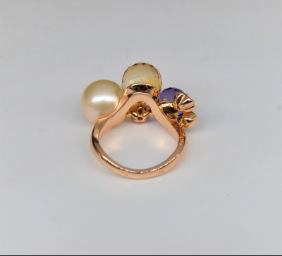 De Luxe ! Chanel, zjawiskowy pierścionek różowe złoto 750
