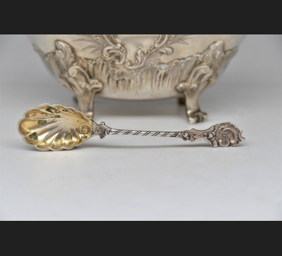 Cukiernica z łyżką, srebro 950, J.Granvigne / Paryż ok. 1900 r.