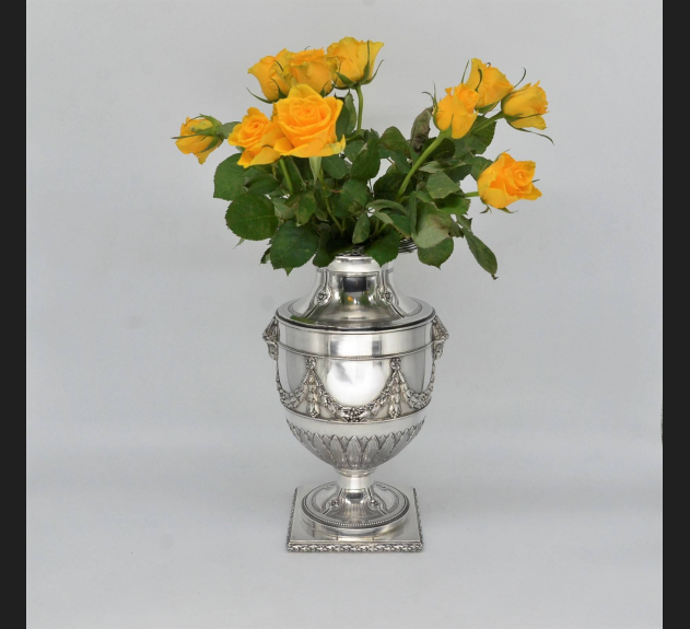 Klasycystyczny wazon na kwiaty, srebro 950 XIX/XX wiek