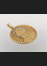 Medalion / wisior złoto 750, diamenty ok. 1900 roku