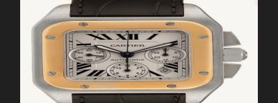 Męski Cartier Santos 100 XL, stal / złoto