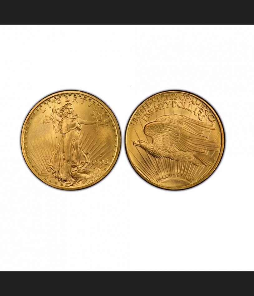 20 $ złota moneta USA "Double eagle" 1908 rok