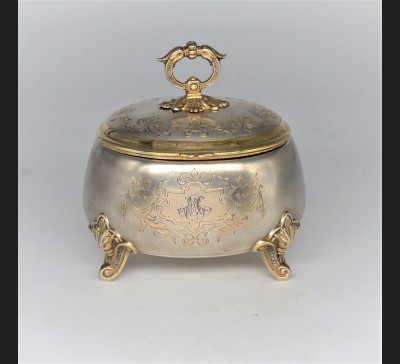Cukiernica srebro 800, II połowa XIX wieku