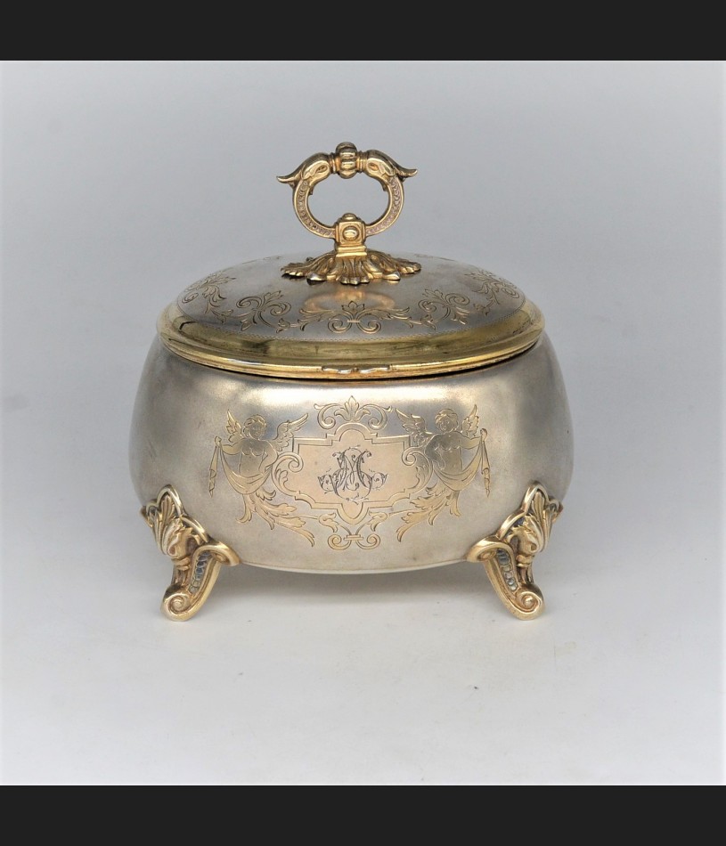 Cukiernica srebro 800, II połowa XIX wieku