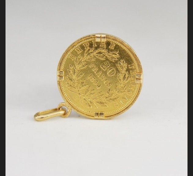 Zawieszka 20 fr. złoto 0.900 / 1854 rok