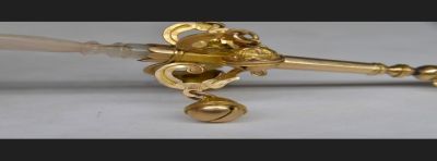 Grzechotka dla dziecka, złoto 750, XIX wiek