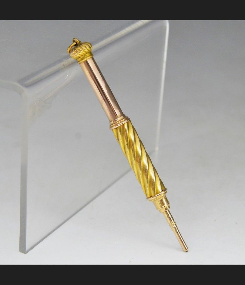 Ołówek, złoto 750. Zawieszka / brelok ok. 1900 r.