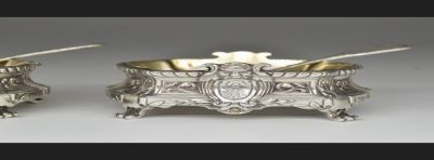 Para solniczek, srebro 950 koniec XIX wieku