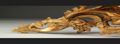 Konsolka barokowa, drewno złocenia II poł XIX wieku