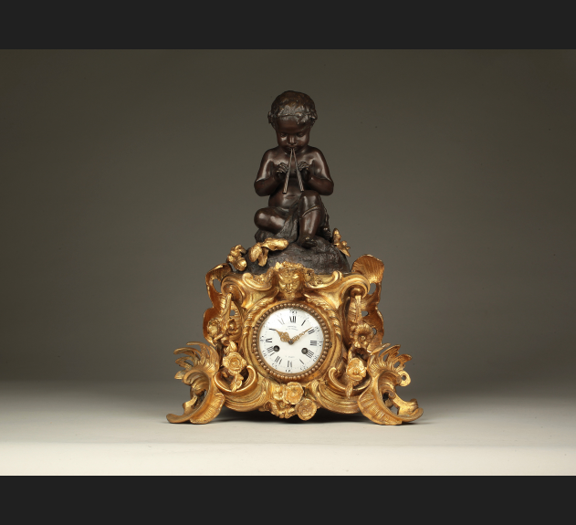 DENIERE / Paris - zegar kominkowy ok. 1860/70 roku