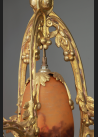 Żyrandol secesyjny ze szkłami Degue, pocz. XX wieku