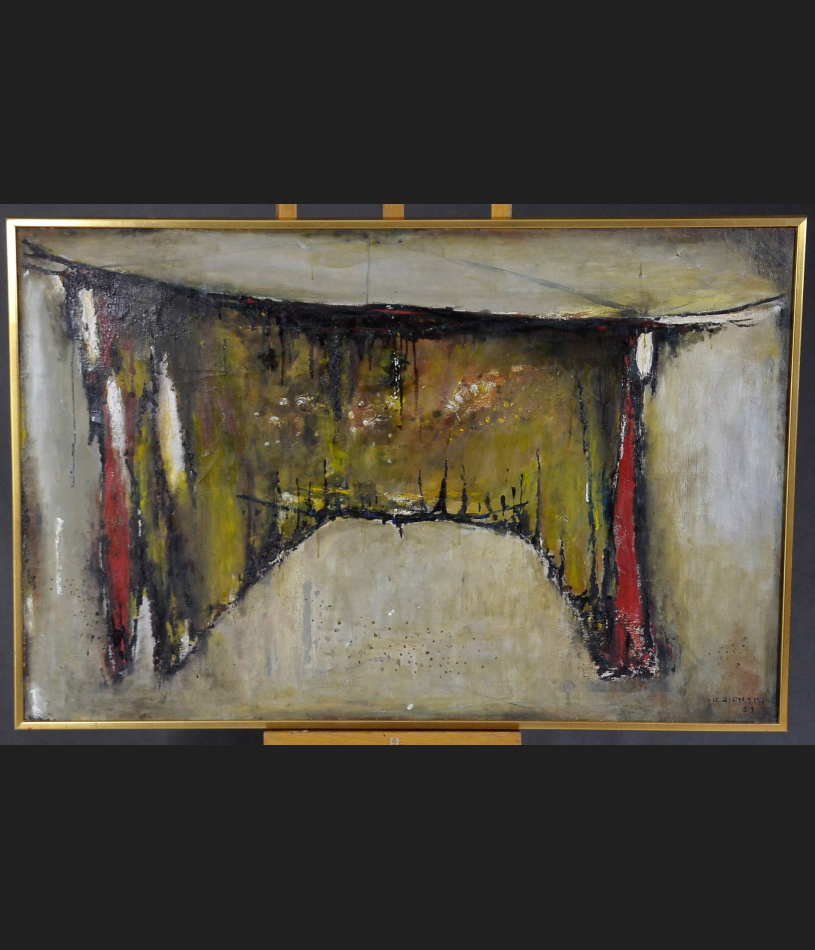 Rajmund Ziemski, "Pejzaż żółty" 1959, olej / płótno 86 x 130 cm