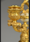 Para kandelabrów / lamp Ludwik XV, brąz złocony XIX wiek